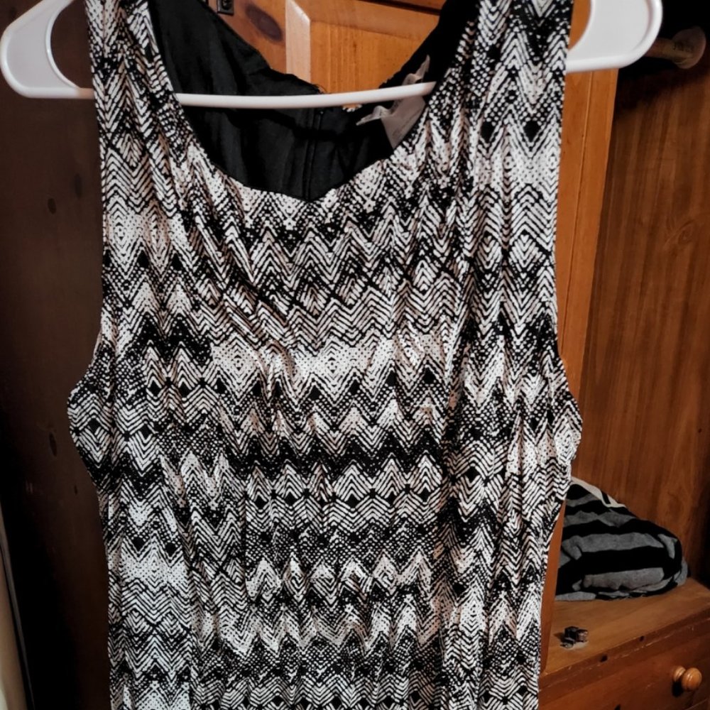 Brand New !! Fun and Cute !! Black and White Retro Like Knee-Length Dress